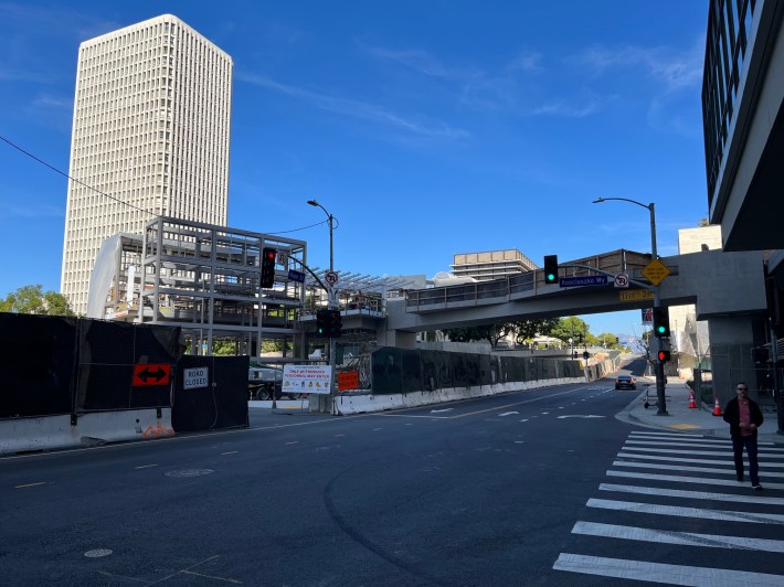 Regional Connector Bunker Hill station under construction this week
