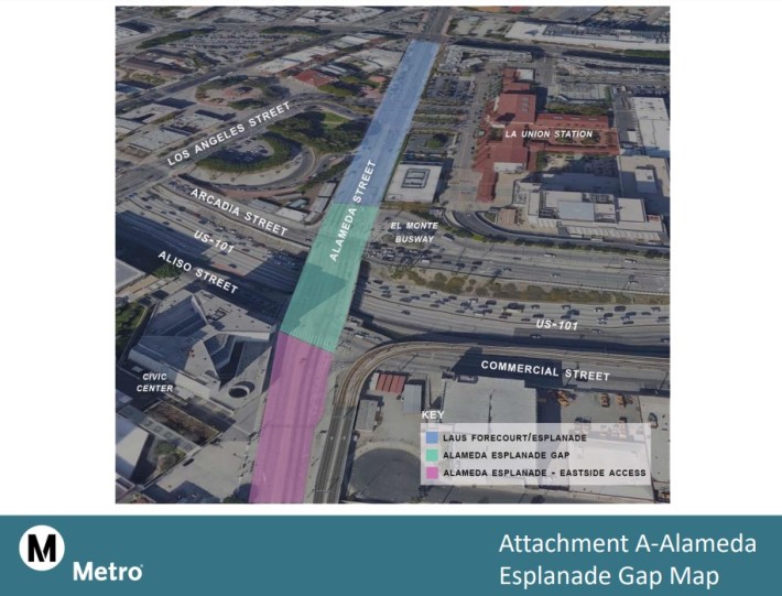Alameda Esplanade gap - via Metro staff report