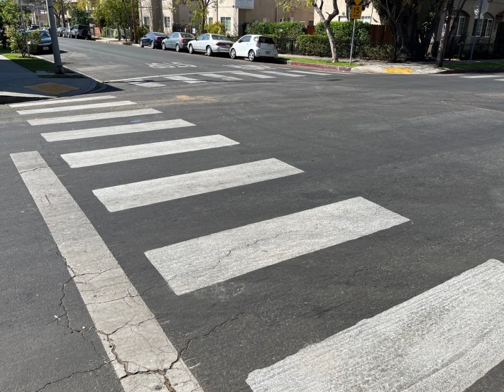 Could you tell this crosswalk apart from one installed by the city?