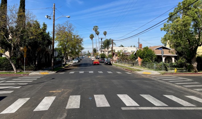 New DIY crosswalks at Romaine and Serrano in East Hollywood