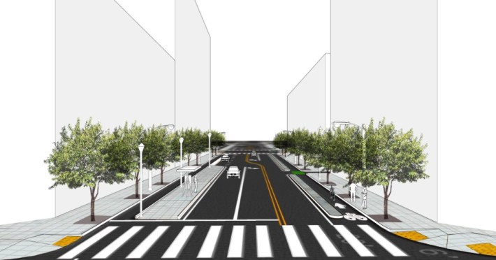 Rendering of 7th Street Streetscape