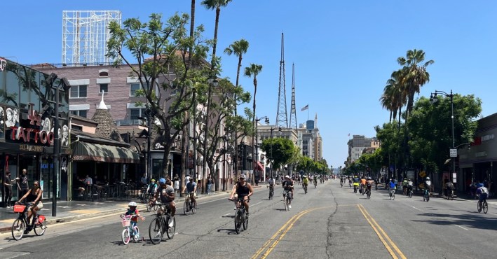 CicLAvia in Hollywood yesterday