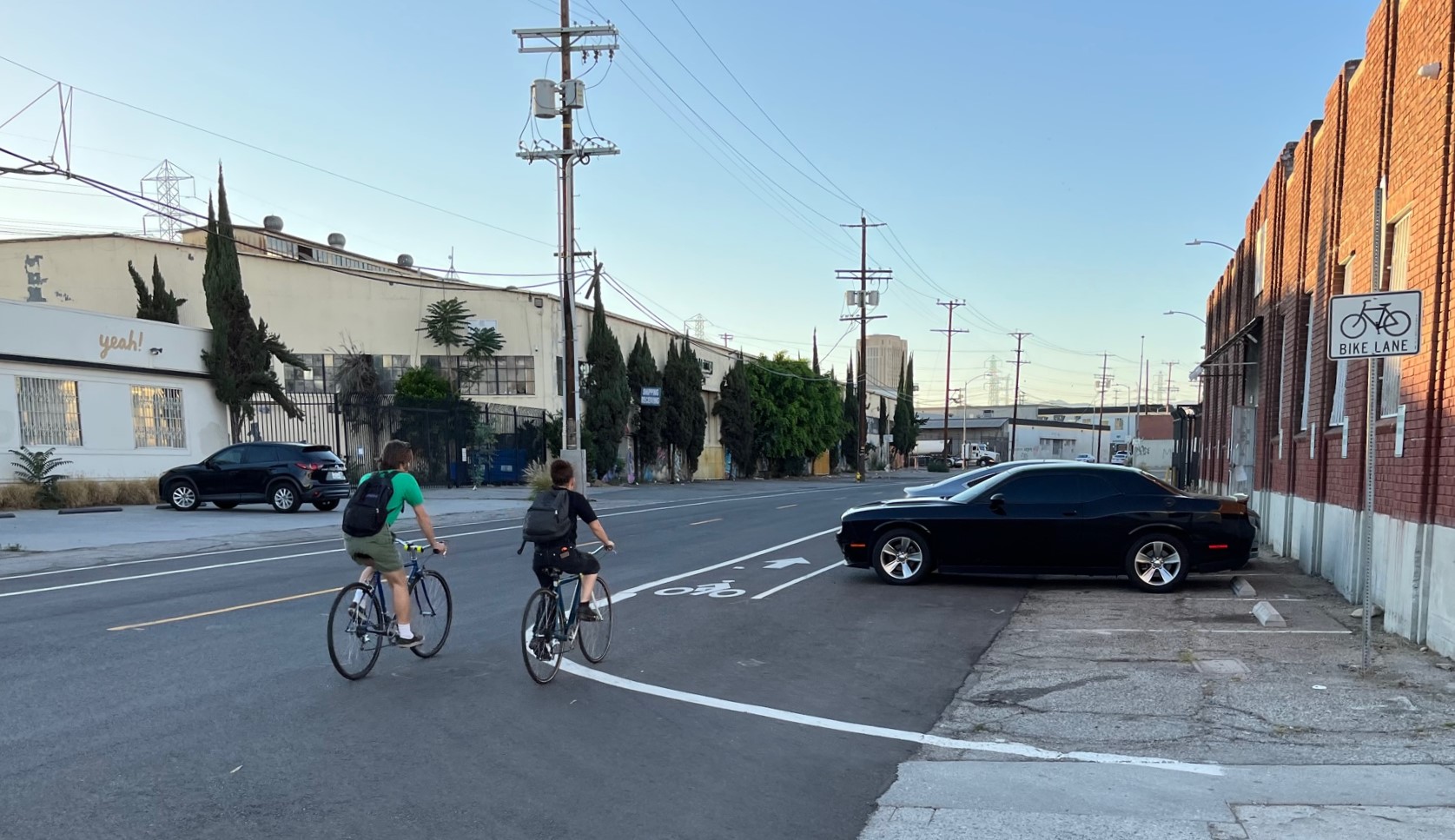 New bike lanes on Mission Road in Boyle Heights connect to the Sixth Street Viaduct