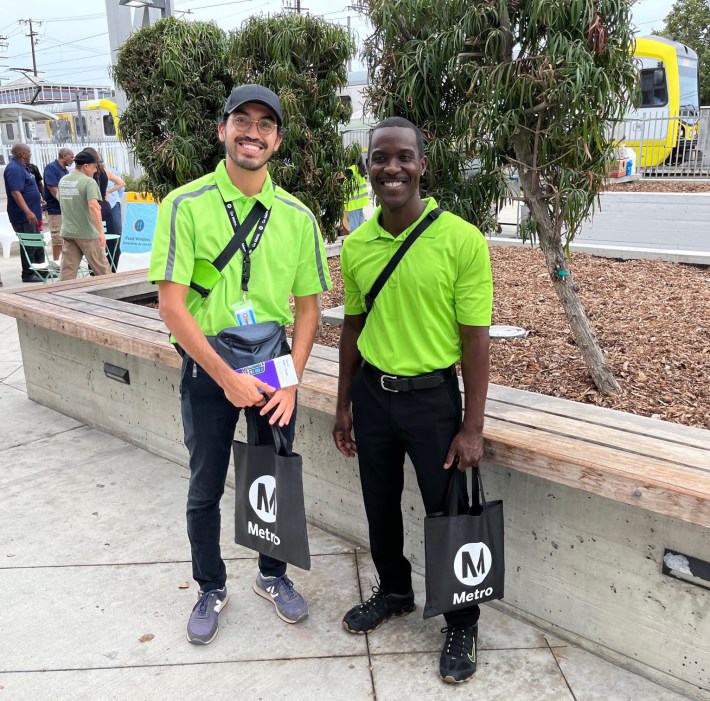 The event included Metro's new Transit Ambassadors. The first class of 60 ambassadors are training this week, and will be out on Metro trains and buses by early October.