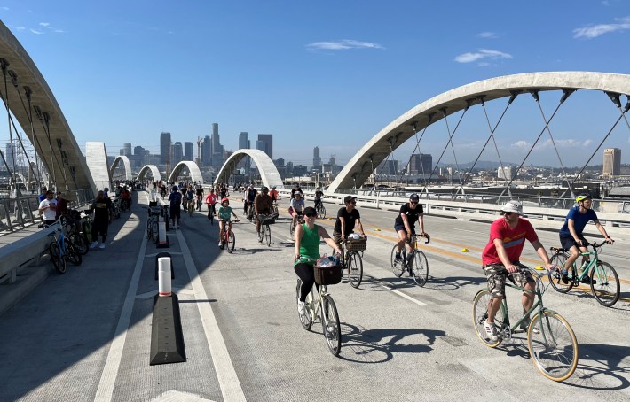 Last Sunday's CicLAvia took to the 6th Street Viaduct for the first time ever