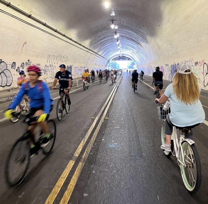 CicLAvia through the 2nd Street tunnel