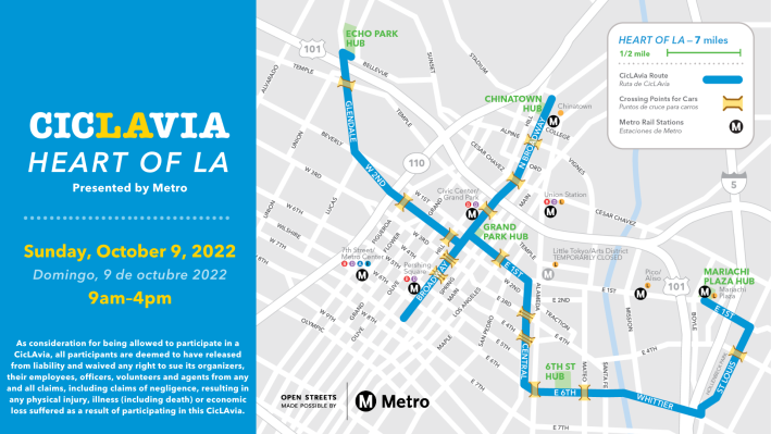 CicLAvia debuts a new Heart of L.A. route this Sunday