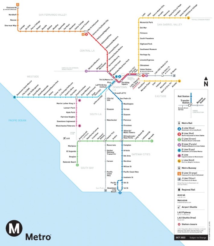 New Metro system map with K Line. Click for PDF