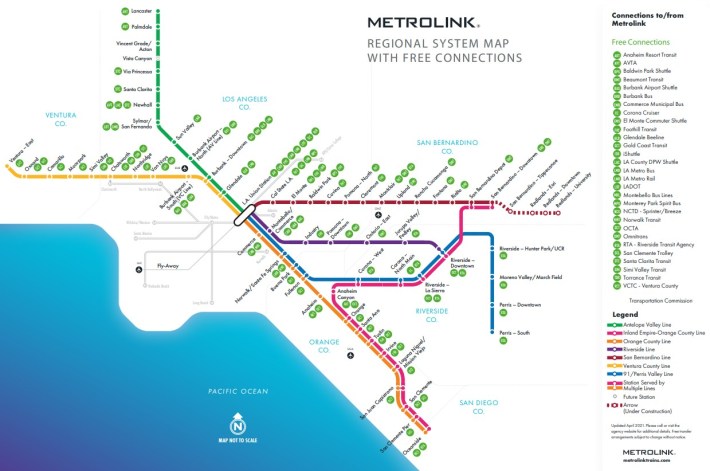 Metrolink system map