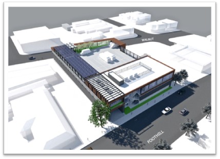 A rendering of Pasadena's future Transit Operations and Maintenance Facility. Courtesy Pasadena Transit