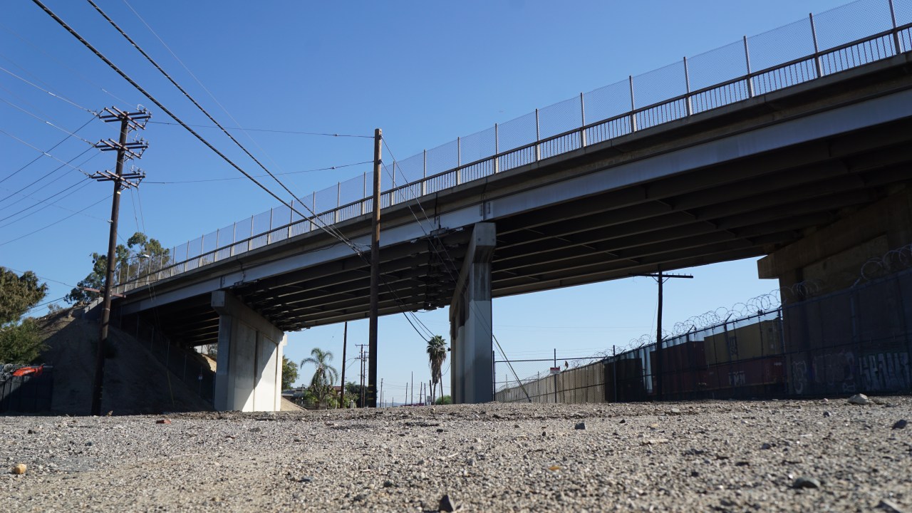 The Valley Boulevard Bridge over Old Valley Boulevard. Could this be considered 'La Puente'? Credit: Chris Greenspon/SBLA