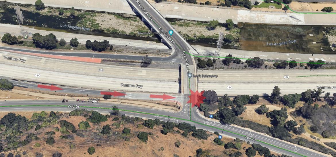 Freeway Drivers Keep Slamming into Bridge Railing in Griffith Park ...