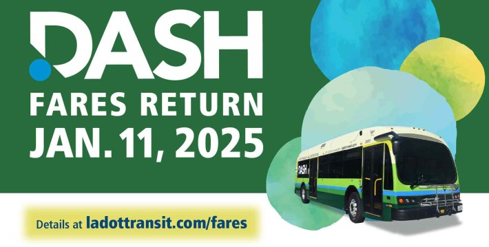 DASH Bus Fares Return to L.A. This Saturday