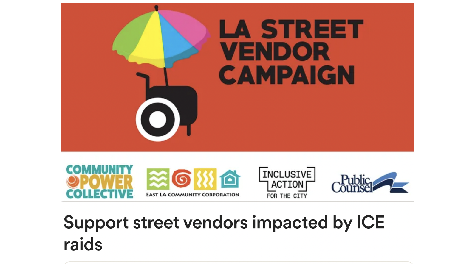 photo of As ICE Continues Assault on Vulnerable Workers, Groups Launch Fundraiser to Assist Street Vendors image